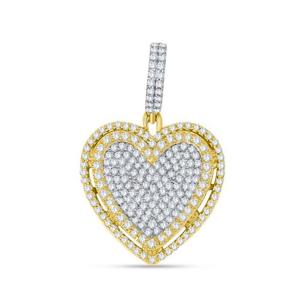 10K 0.61-0.67CT D-PENDANT RDS "HEART" MICRO PRONG